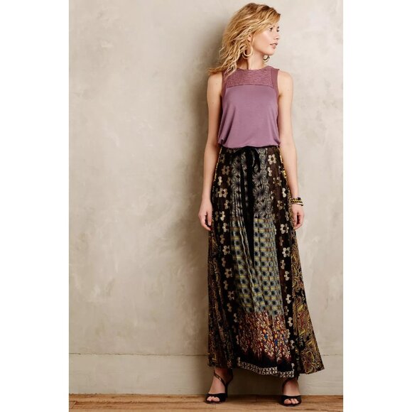 NWT Anthropologie Beguile by Byron Lars Petal Patch Maxi Skirt 2P Petite - Picture 4 of 12